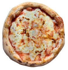 10. QUATTRO FORMAGGI / pomodoro, mozzarella fior di latte, gorgonzola, údená parenica, grana padano