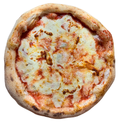 10. QUATTRO FORMAGGI / pomodoro, mozzarella fior di latte, gorgonzola,  údená parenica, grana padano